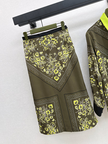Guc 25fw floral skirt