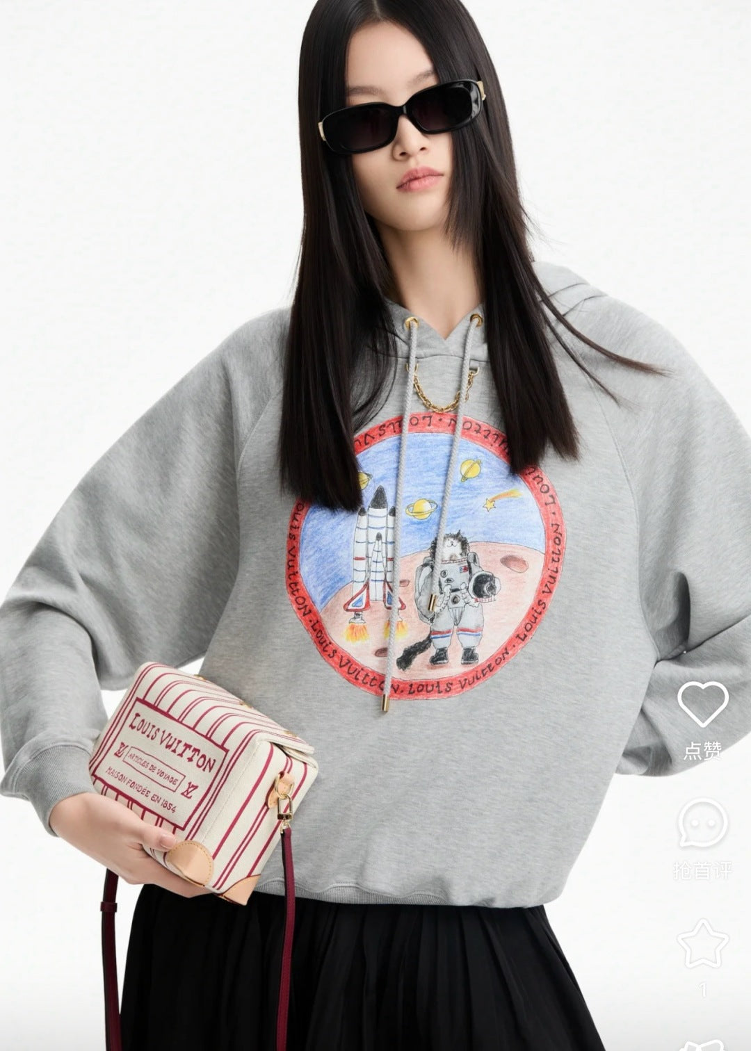 Lou 25fw inted hoodie