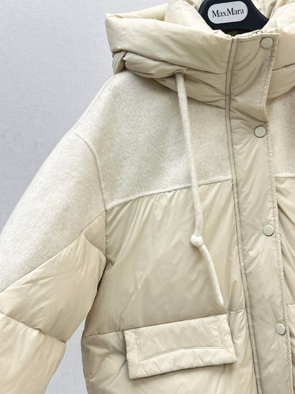 Max 25fw patchwork down jacket