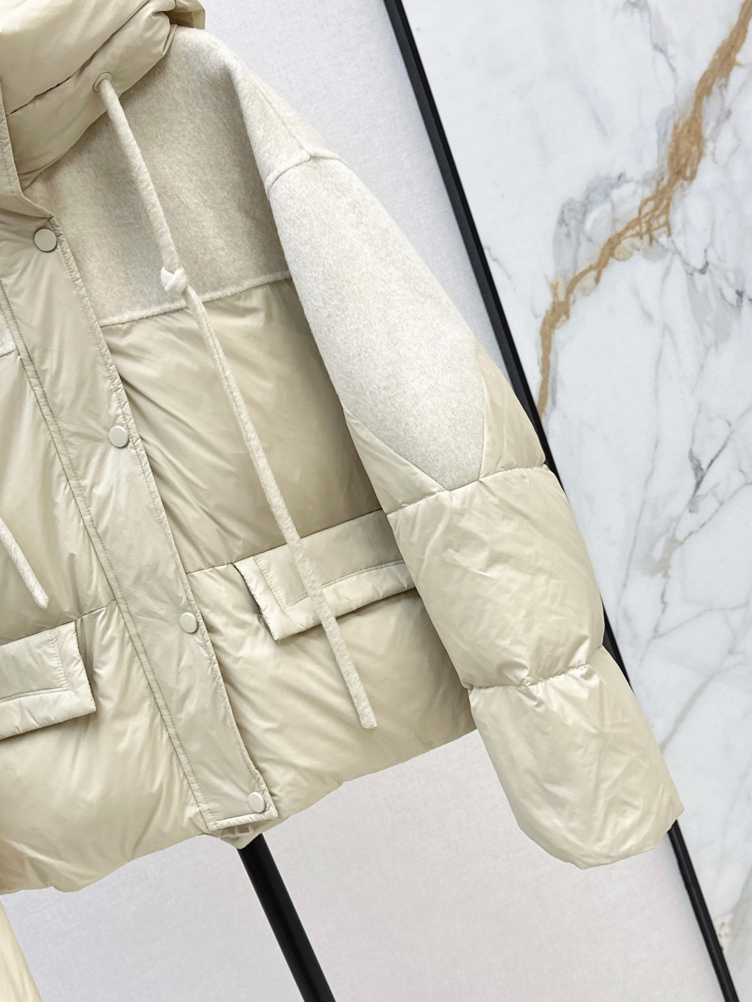 Max 25fw patchwork down jacket