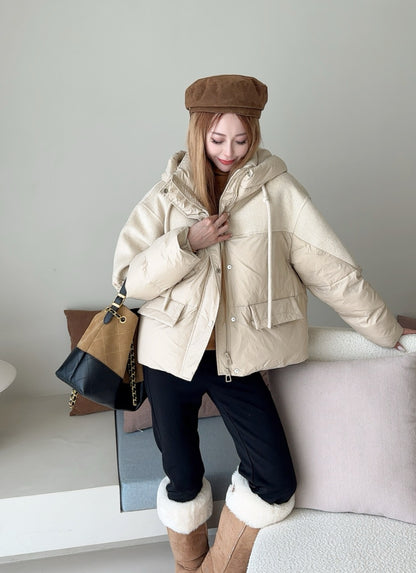 Max 25fw patchwork down jacket