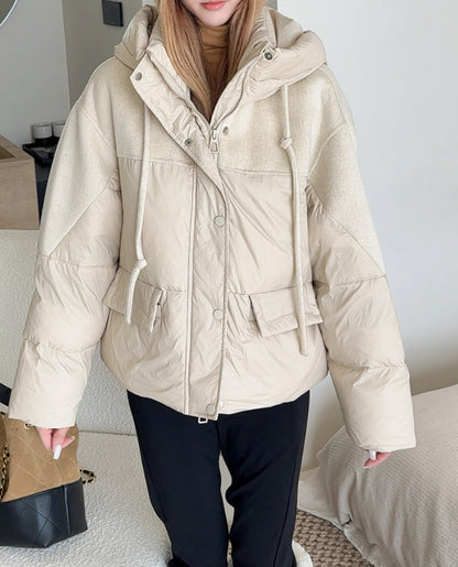 Max 25fw patchwork down jacket