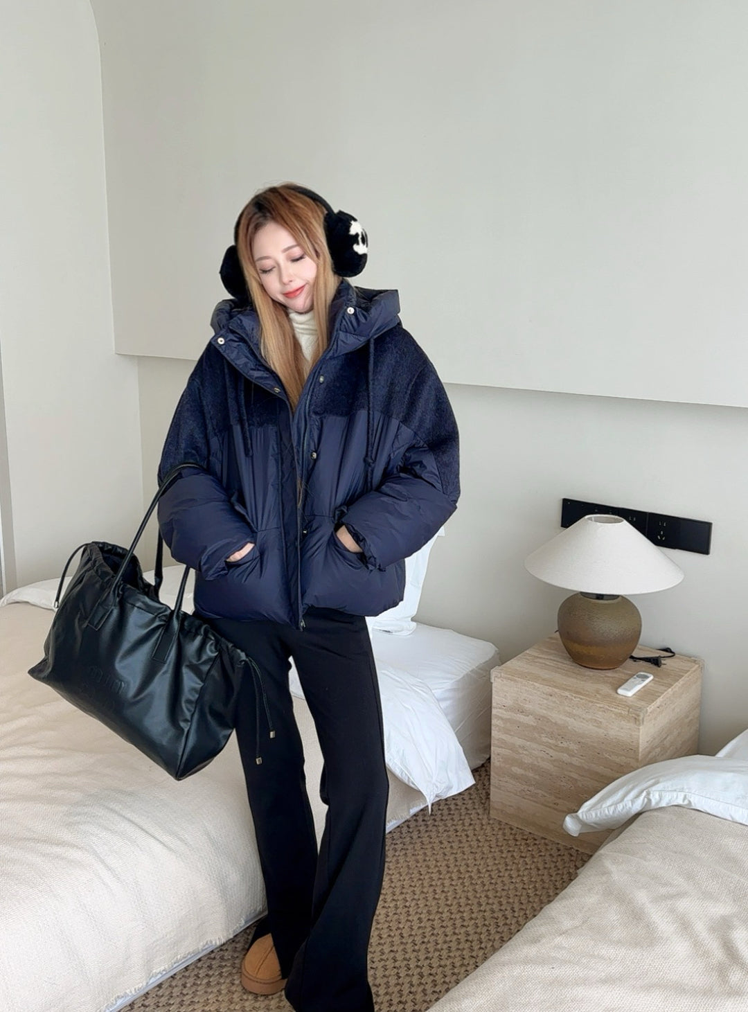 Max 25fw patchwork down jacket