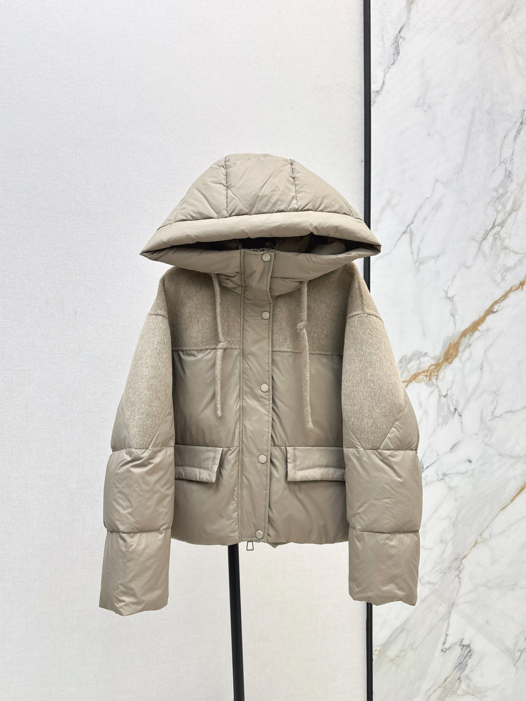 Max 25fw patchwork down jacket
