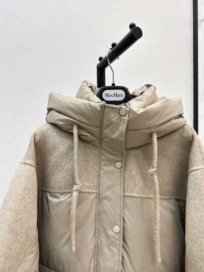 Max 25fw patchwork down jacket