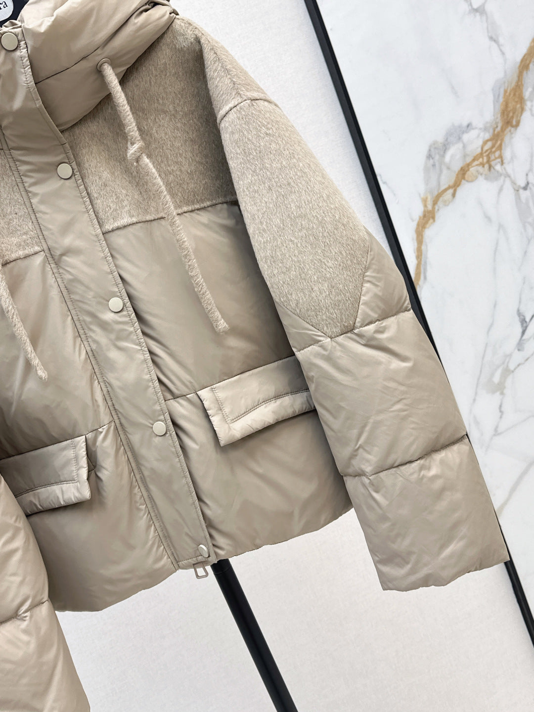 Max 25fw patchwork down jacket