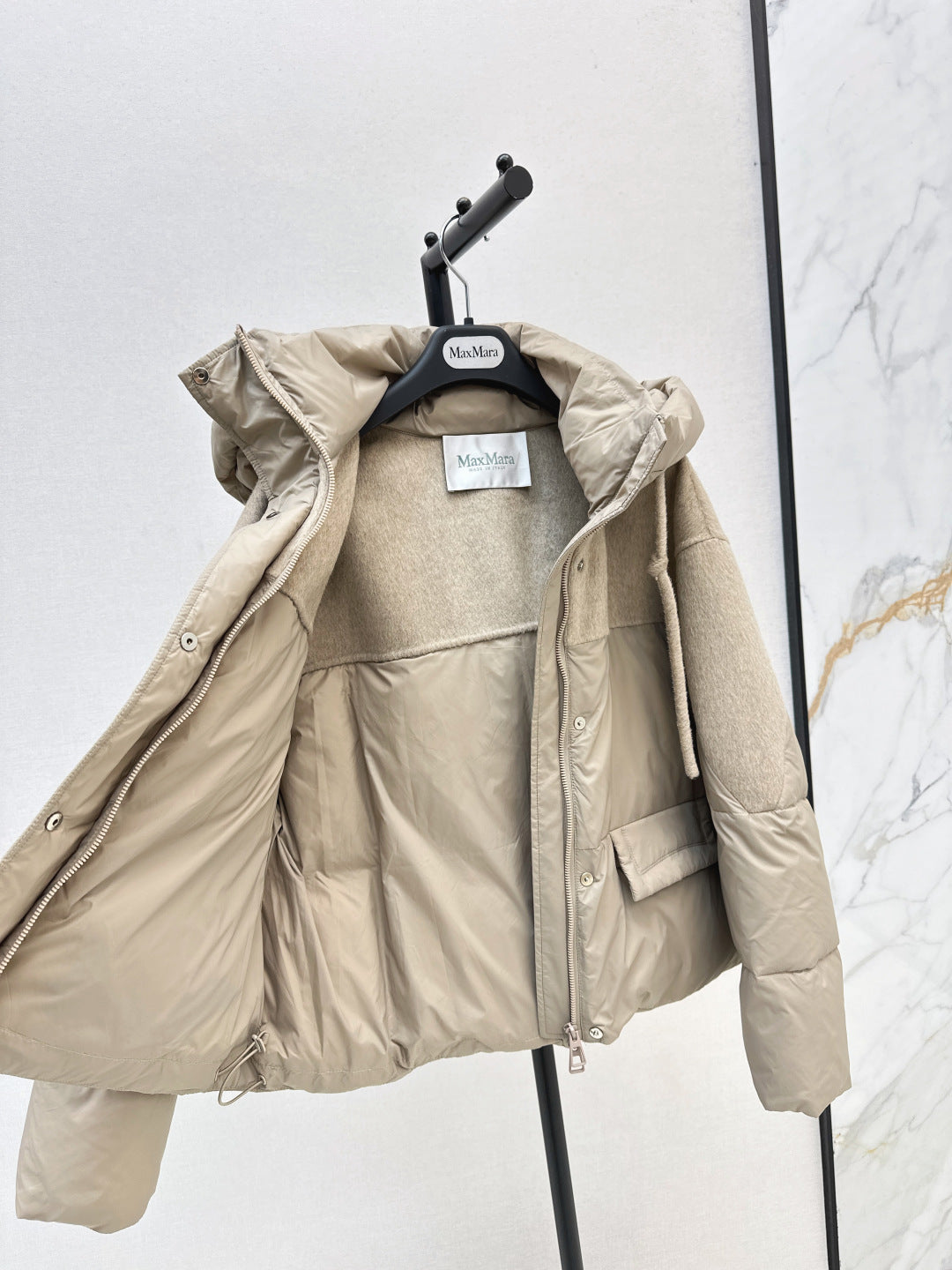 Max 25fw patchwork down jacket