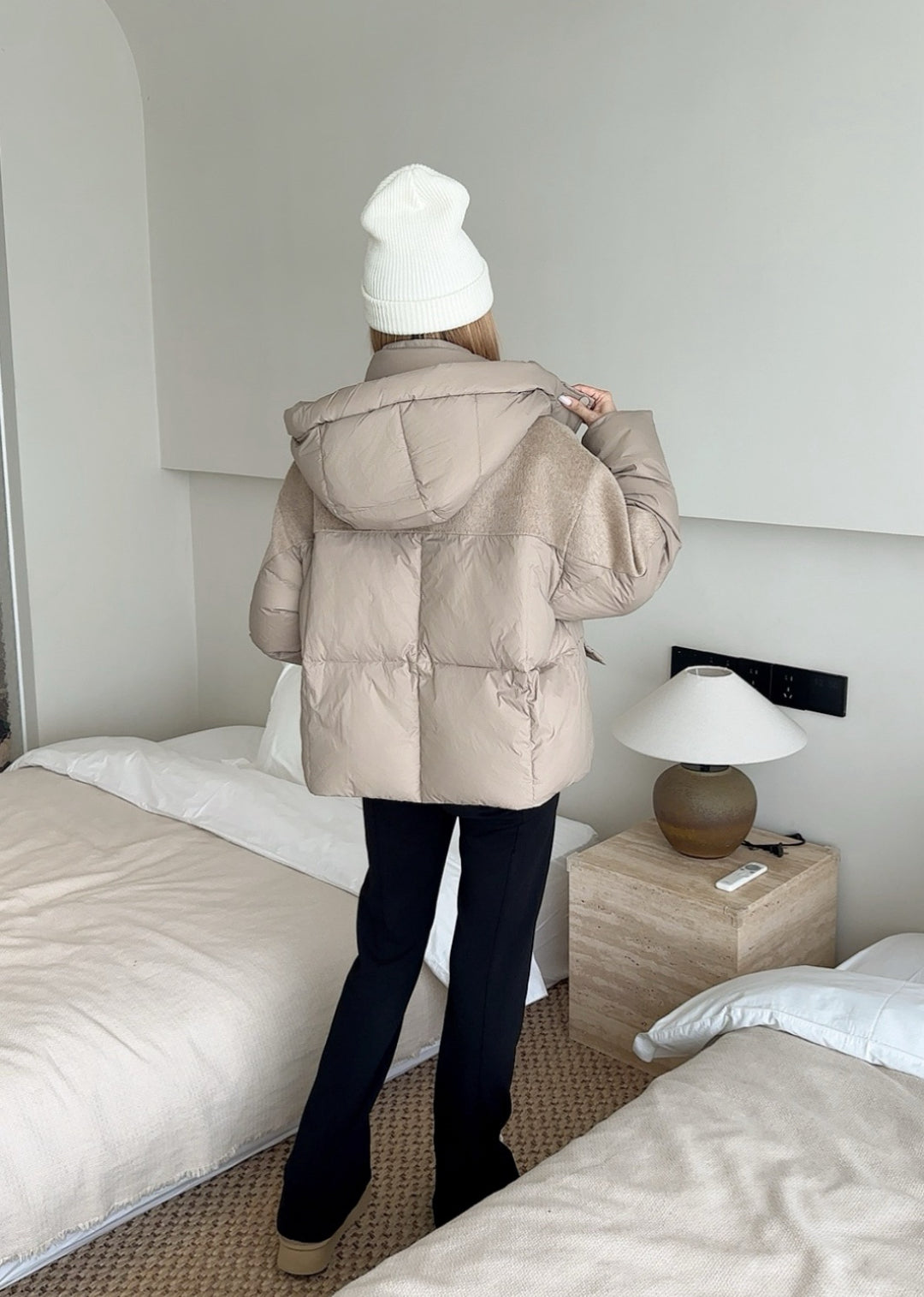 Max 25fw patchwork down jacket