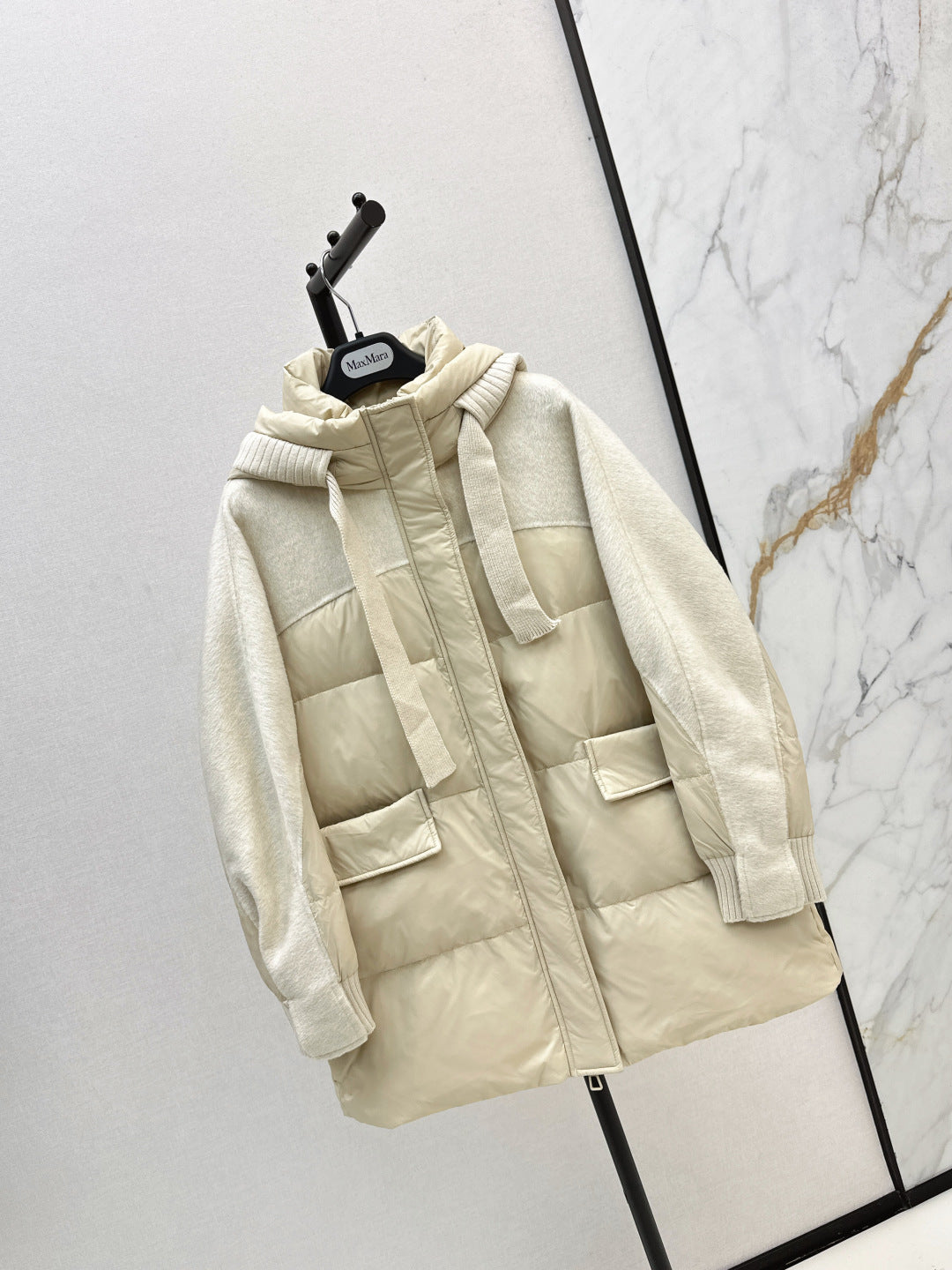 Max 25fw patchwork down jacket