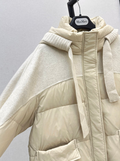 Max 25fw patchwork down jacket