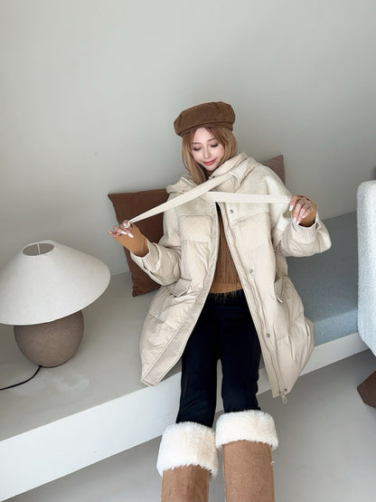 Max 25fw patchwork down jacket