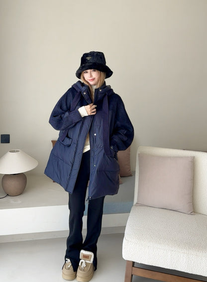 Max 25fw patchwork down jacket