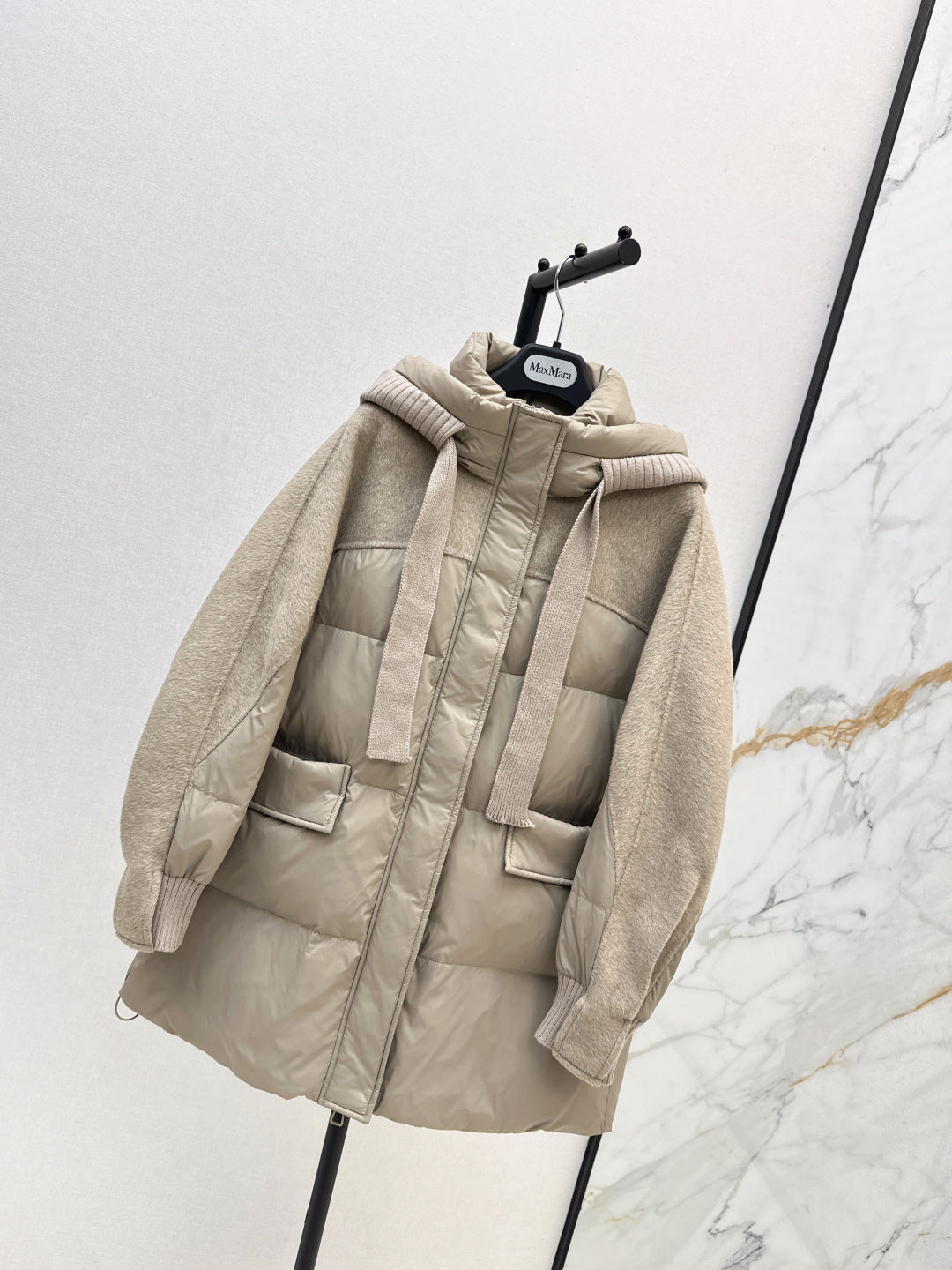 Max 25fw patchwork down jacket