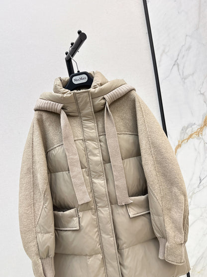Max 25fw patchwork down jacket