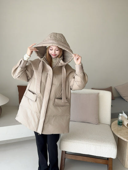 Max 25fw patchwork down jacket
