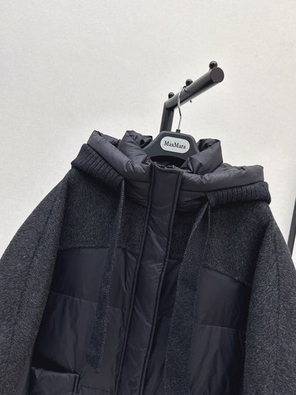 Max 25fw patchwork down jacket