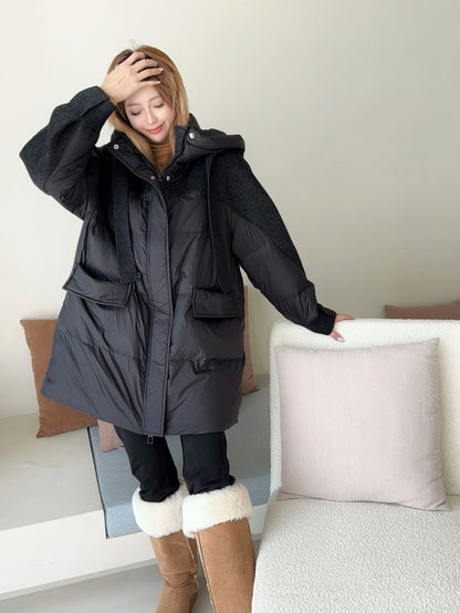 Max 25fw patchwork down jacket