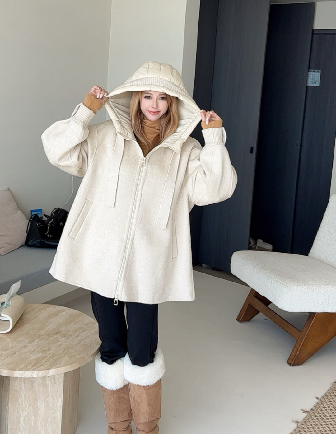 Max 25fw hooded jacket