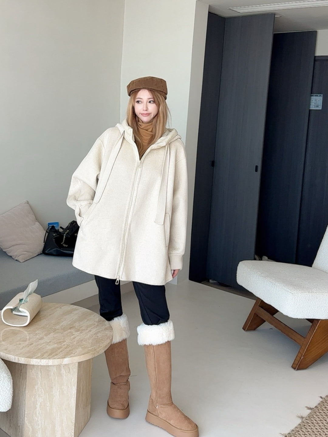 Max 25fw hooded jacket