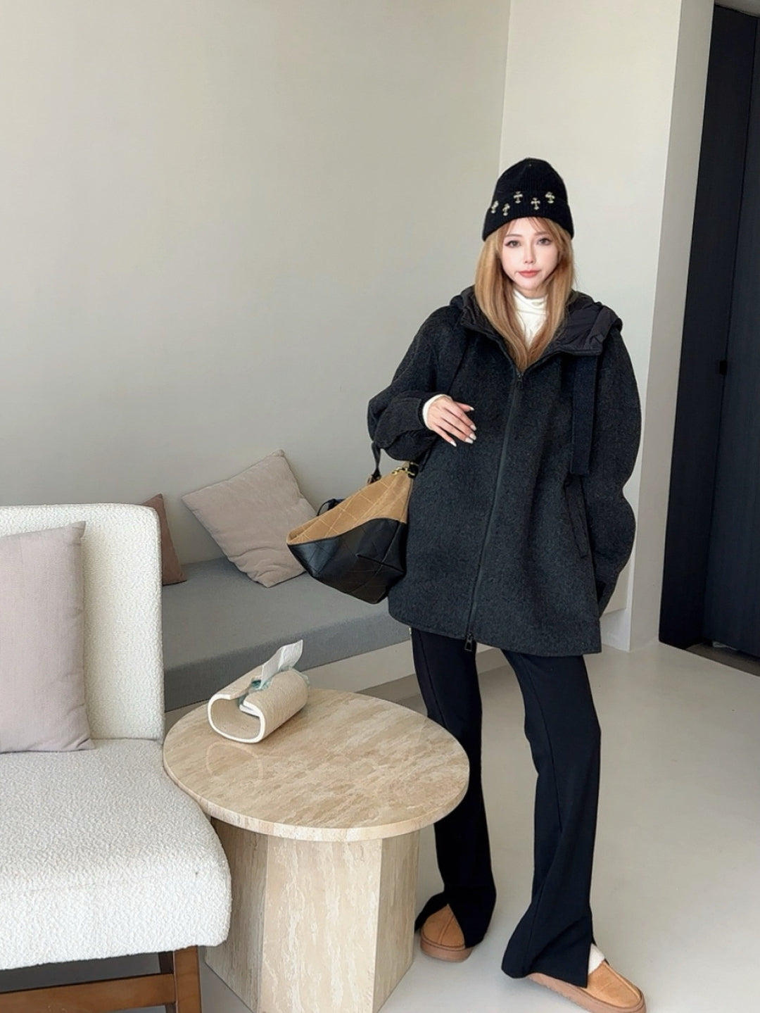 Max 25fw hooded jacket