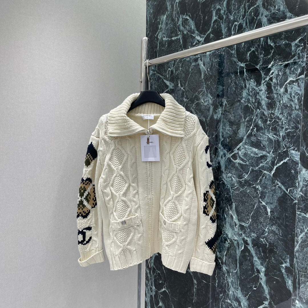 Chan 25fw jacquard sweater