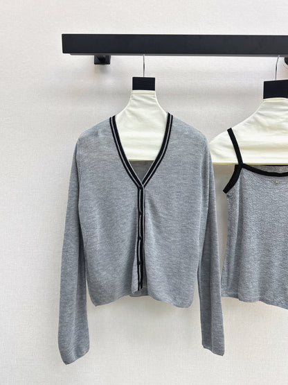 Herm 25fw Knitted vest cardigan