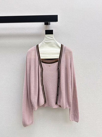 Herm 25fw Knitted vest cardigan