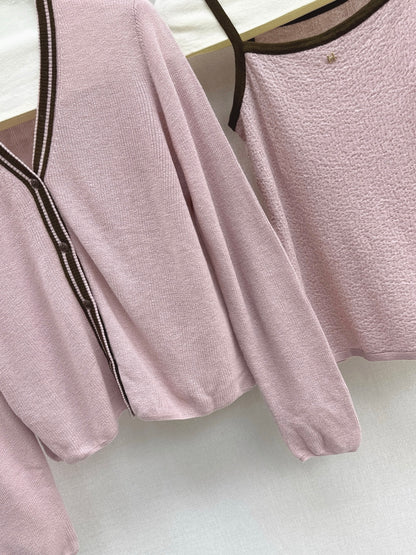 Herm 25fw Knitted vest cardigan