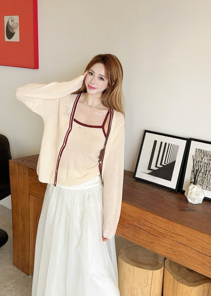 Herm 25fw Knitted vest cardigan
