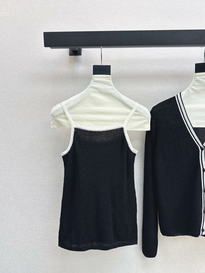 Herm 25fw Knitted vest cardigan