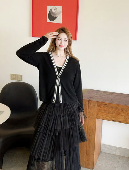 Herm 25fw Knitted vest cardigan