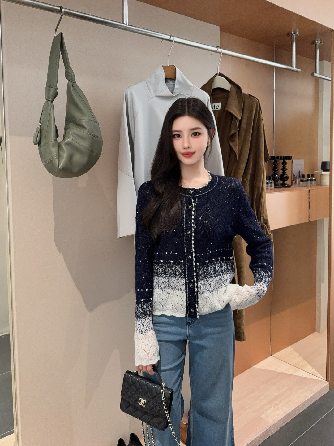 Chan 25fw knitted cardigan