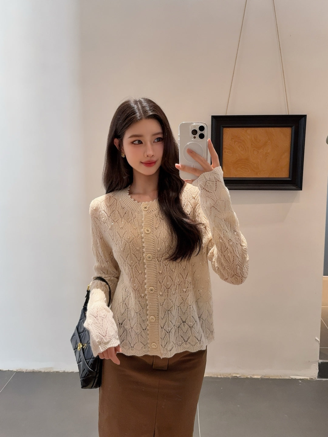 Chan 25fw knitted cardigan