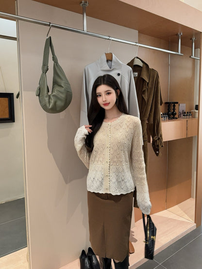 Chan 25fw knitted cardigan