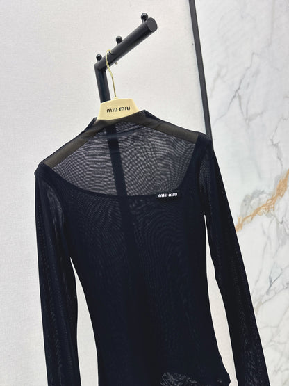 Miu 25fw mesh bottoming shirt