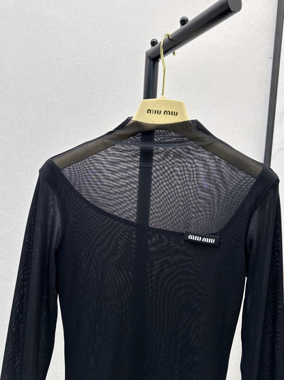 Miu 25fw mesh bottoming shirt