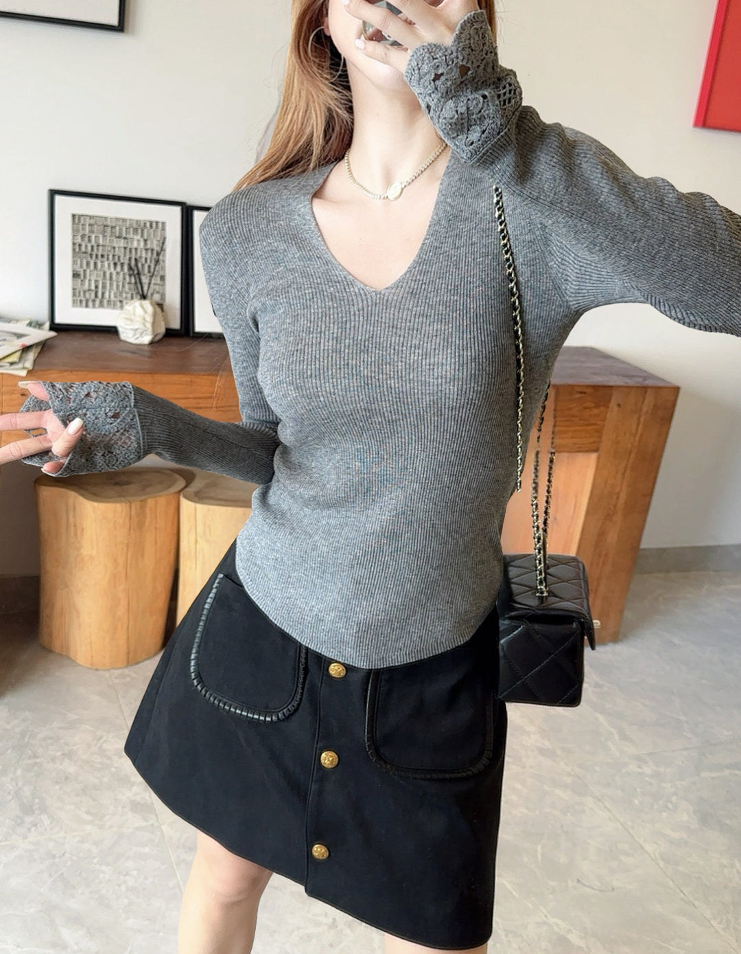 Miu 25fw wool sweater