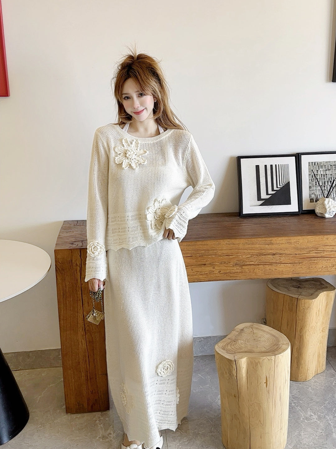 Valen 25fw knitted suit