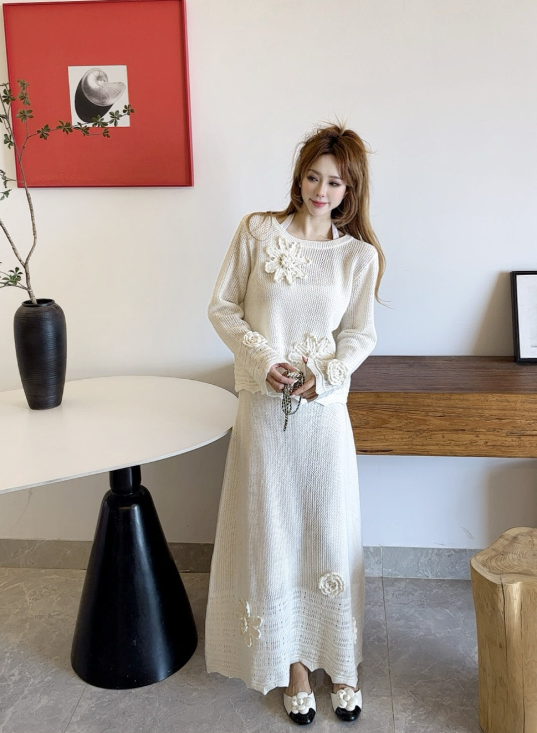 Valen 25fw knitted suit
