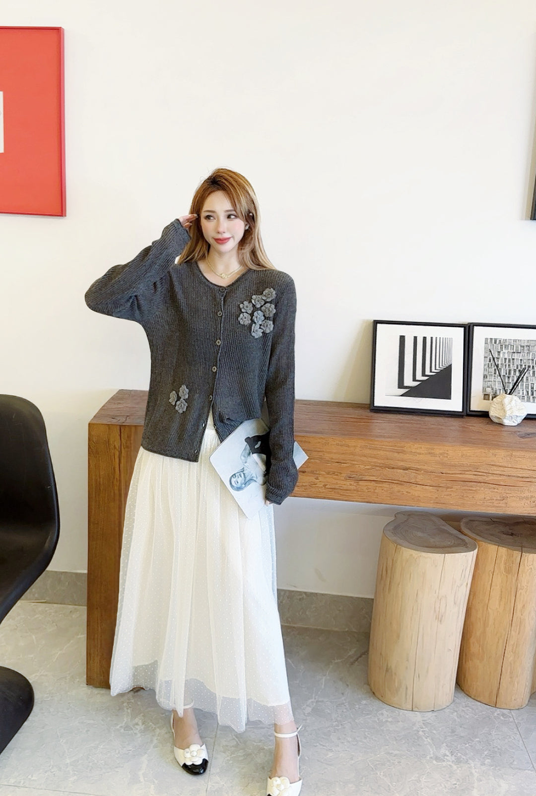 Chan 25fw knit cardigan