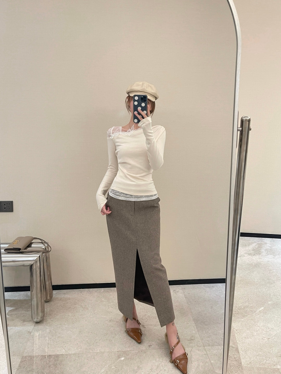 Miu 25fw lace shirt