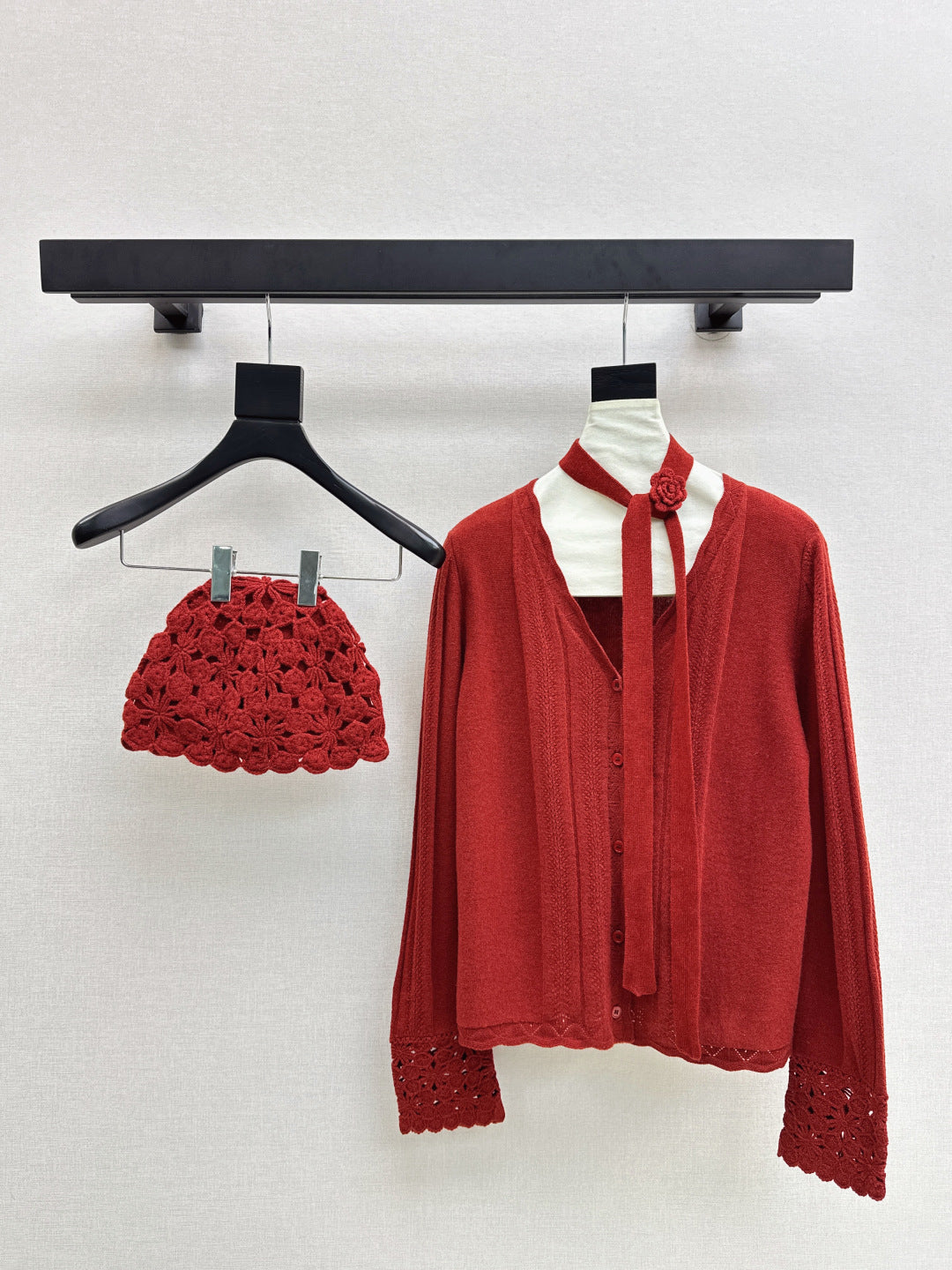 Chan 25fw knitted cardigan hat aet