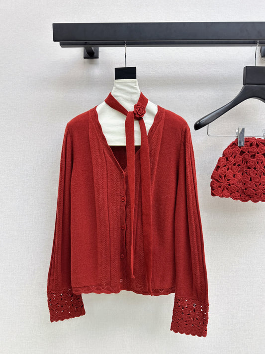 Chan 25fw knitted cardigan hat aet