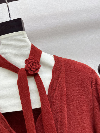 Chan 25fw knitted cardigan hat aet
