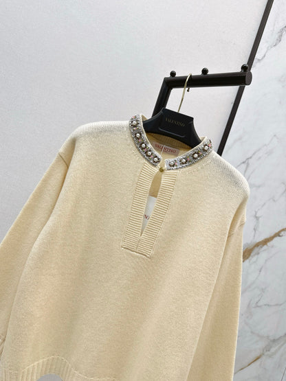 Valen 25fw beaded sweater