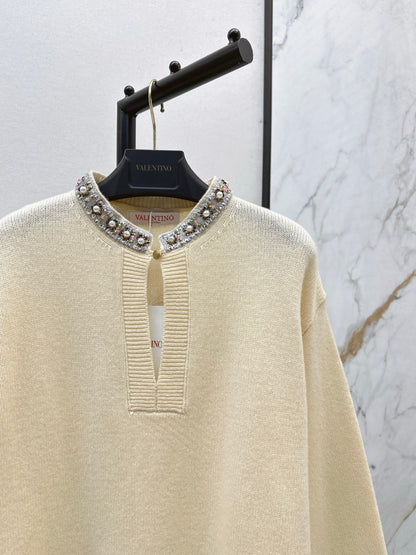 Valen 25fw beaded sweater