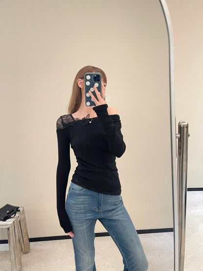 Miu 25fw lace shirt