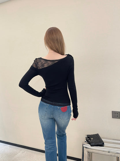 Miu 25fw lace shirt