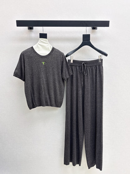 CD 25fw wool kintted suit