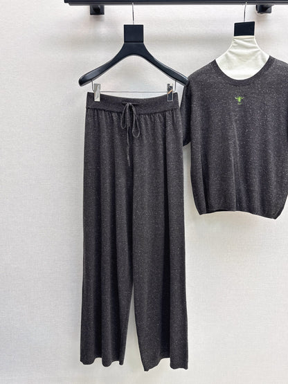 CD 25fw wool kintted suit